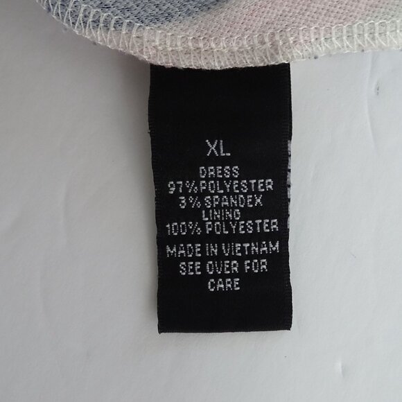 BCX Multicolor Striped Sleeveless Button Accent Dress Women Size XL V-neck - Picture 6 of 10